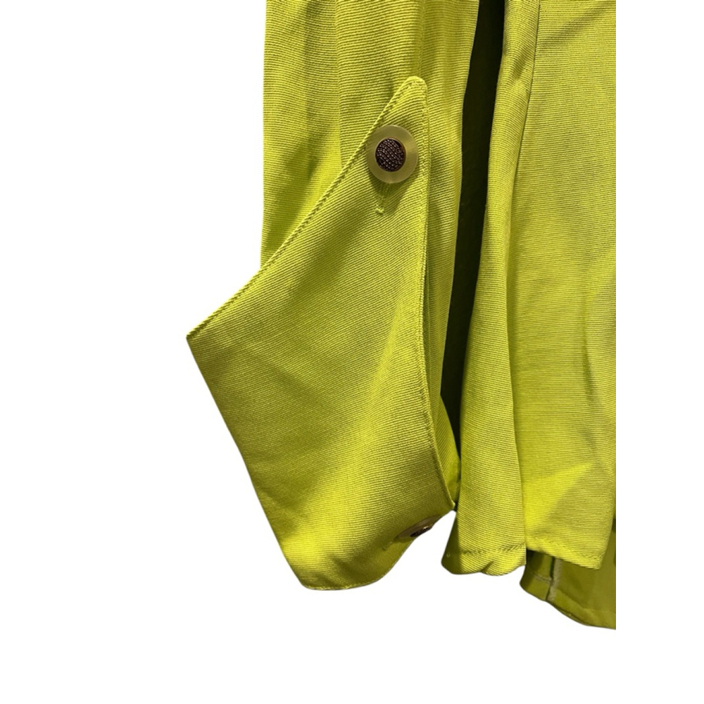 Vintage 80's Exclusive Paris Retro New Wave Button Down Shirt Size Small Green - Picture 9 of 12